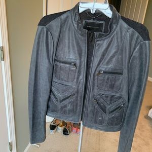 COPY - BCBG Max Azria - Grey Leather Jacket